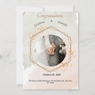Convite De Casamento Floral Elegante Personalizá