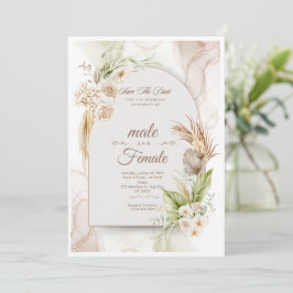 Convite De Casamento Floral Elegante | Personalizá
