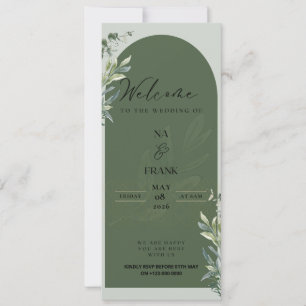 Convite de Casamento Floral Elegante TigerNa