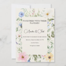 Convite de Casamento Floral em Aquarela Elegante