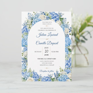 Convite de Casamento Floral em Aquarela Elegante
