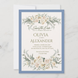 Convite de Casamento Floral em Aquarela Elegante