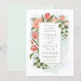 Convite de Casamento Floral Embrace