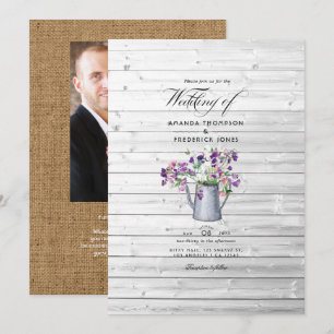 Convite de Casamento Floral Ervilha Doce Jardim Rú