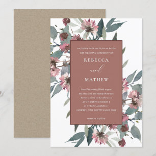 CONVITE DE CASAMENTO FLORAL EUCALYPTUS