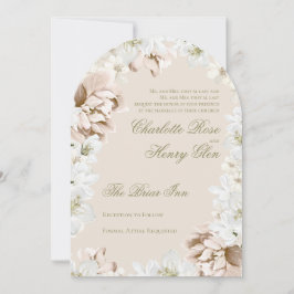 Convite de Casamento Floral Garden Party