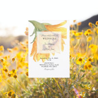 Convite de Casamento Floral Girassol Design Modern