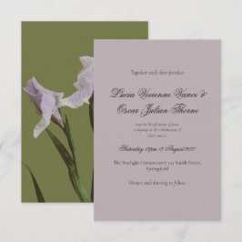 Convite de Casamento Floral Íris Lavanda Mal-humor