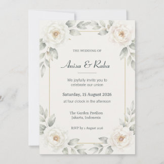 Convite de Casamento Floral Jardim Botânico