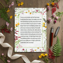Convite de casamento floral Jardim Orçamento em Br