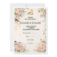 Convite de Casamento Floral Jardim Romântico