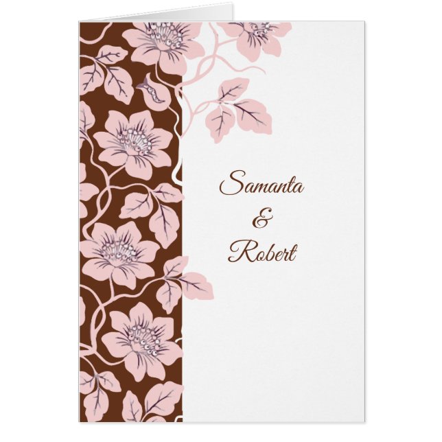 Convite de casamento floral lindo (Frente)