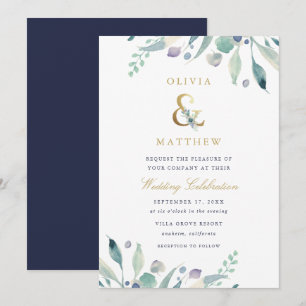 Convite De Casamento Floral Luxe