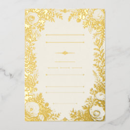 Convite de Casamento Floral Luxuoso