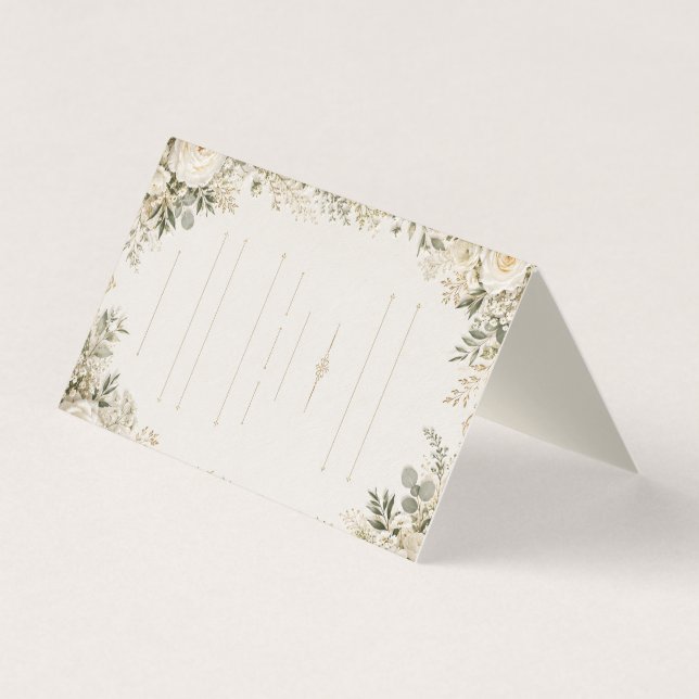 Convite de Casamento Floral Luxuoso (Frente)