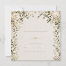 Convite de Casamento Floral Luxuoso
