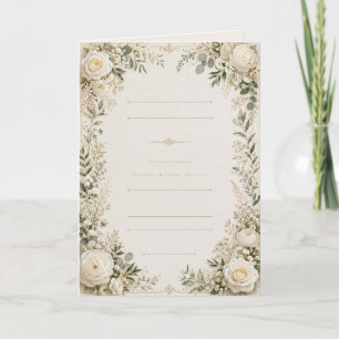Convite de Casamento Floral Luxuoso