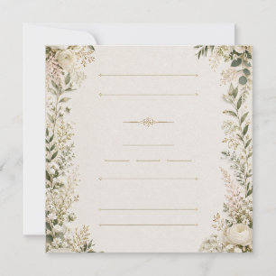 Convite de Casamento Floral Luxuoso