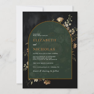 Convite de Casamento Floral Mal-humorado Pintura V