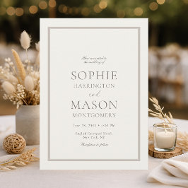 Convite de Casamento Floral Marfim