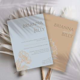 Convite De Casamento Floral Minimalista