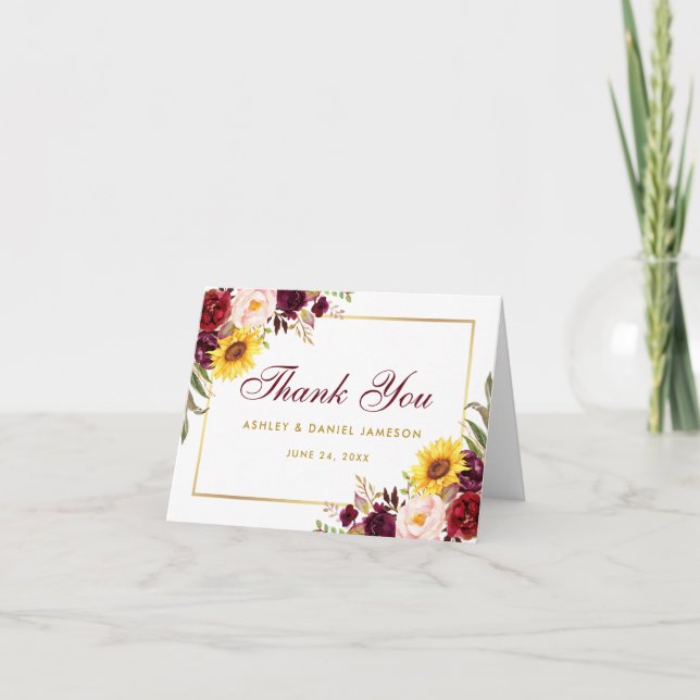Convite de Casamento Floral Misto Aquarela Nota Do (Frente)