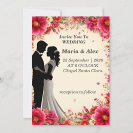 ✨ Convite de Casamento Floral para Festa de Aniver