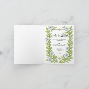 Convite de casamento floral para idosos