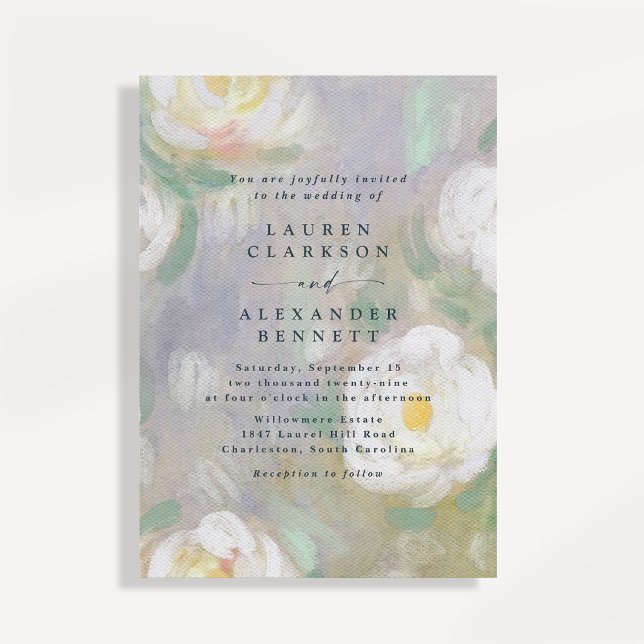 Convite de Casamento Floral Pastel Romântico (Criador carregado)