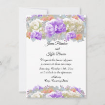 Convite de Casamento Floral Peônias Damasco e Amei