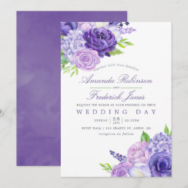 Convite De Casamento Floral Por Aquarela Ultra Vio