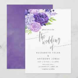 Convite De Casamento Floral Por Aquarela Ultra Vio