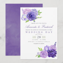 Convite De Casamento Floral Por Aquarela Ultra Vio