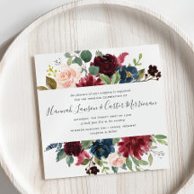 Convite De Casamento Floral Radiante Bloom | Quadr