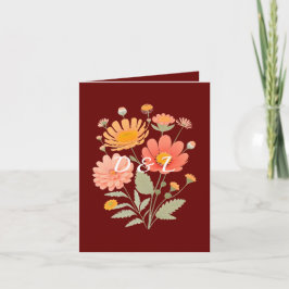 Convite De Casamento Floral Retro