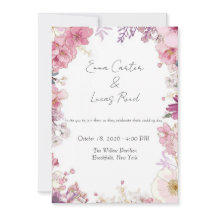 Convite de Casamento Floral Romântico