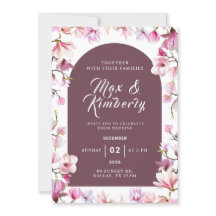 Convite de Casamento Floral Romântico