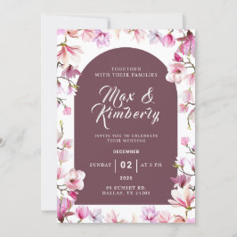 Convite de Casamento Floral Romântico