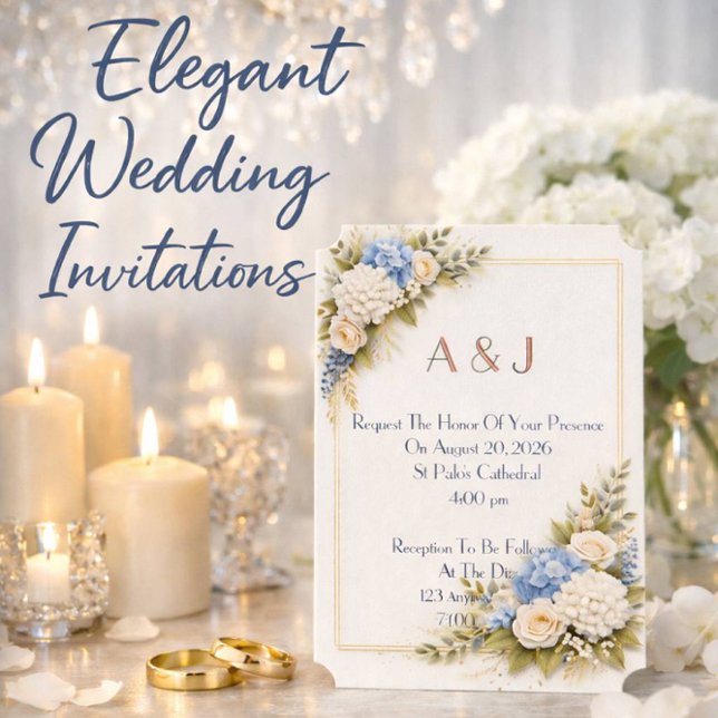 Convite de casamento floral rosa (Criador carregado)