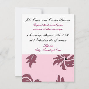 Convite de Casamento Floral Rosa Bonito