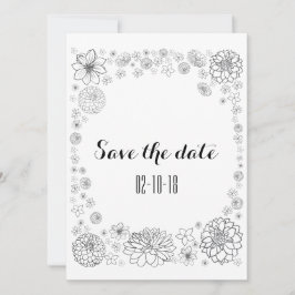 Convite de casamento floral rústico personalizado