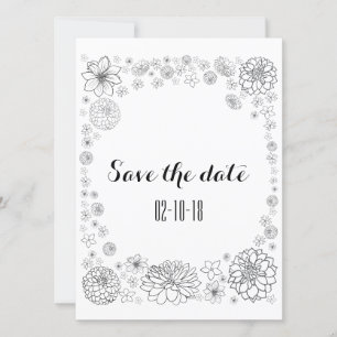 Convite de casamento floral rústico personalizado