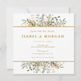 Convite de Casamento Floral Save The Date