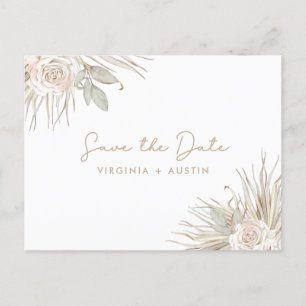 Convite de Casamento Floral Save The Date