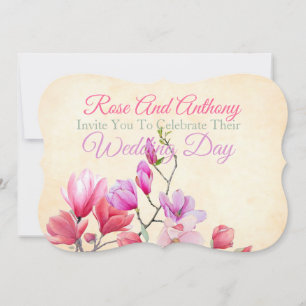Convite De Casamento Floral Suave