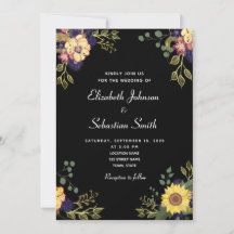 Convite de Casamento Floral Temperamental