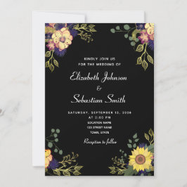 Convite de Casamento Floral Temperamental