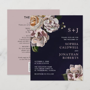 Convite de Casamento Floral Temperamental Tudo em 