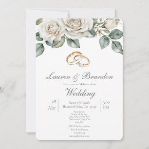 Convite de casamento floral verdejante