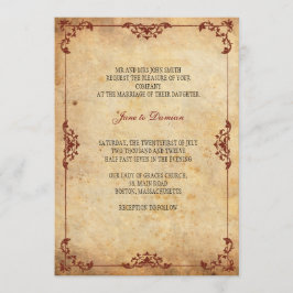 Convite de Casamento Floral Vintage